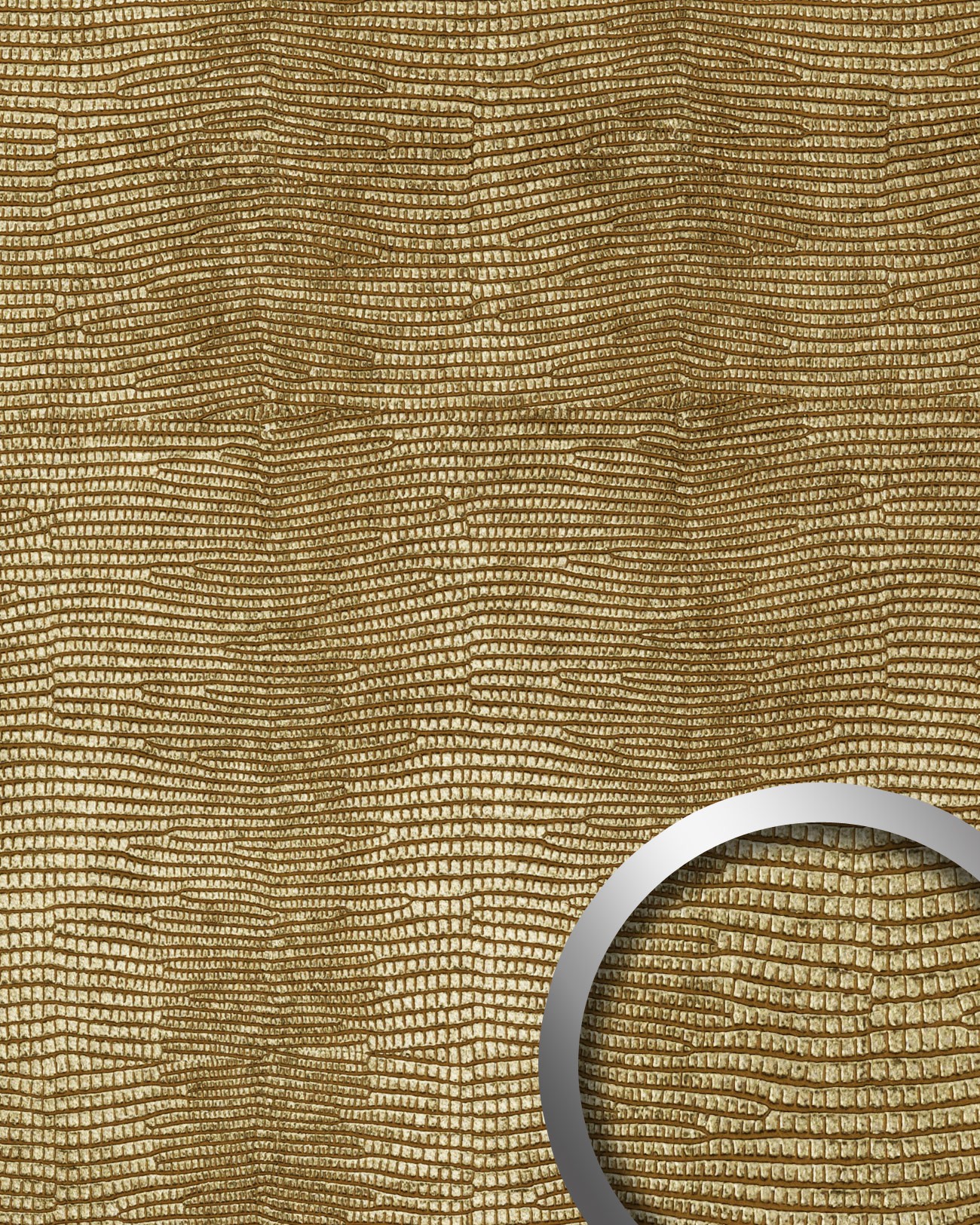 Wandpaneel Wandverkleidung WallFace 27375 M-Style Design Metall Mosaik  Dekor selbstklebend spiegelnd gold 0,96 qm