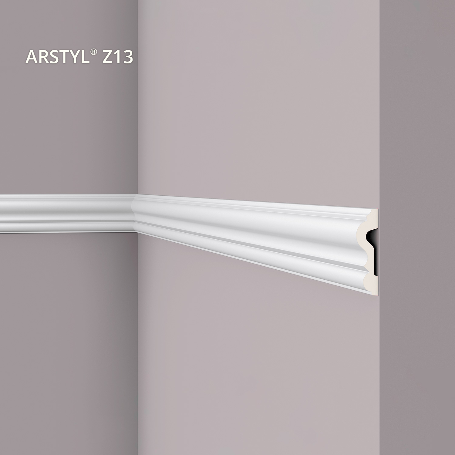 Stuckprofile : Wand- und Friesleiste NMC Z13 ARSTYL Noel Marquet Zierleiste  Stuckleiste Modernes Design weiß 2 m